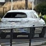 目撃！　唐草模様カモフラージュのテスト走行車